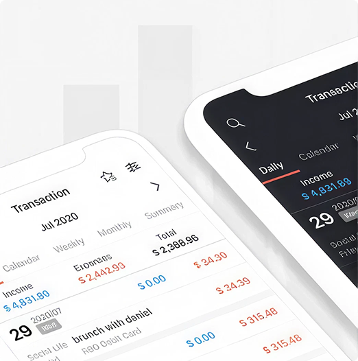 Aperçu de l'application sur téléphone